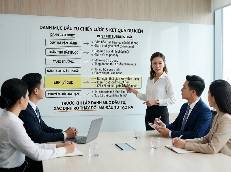 Lộ trình đầu tư doanh nghiệp từ ưu tiên, nguồn lực đến mốc triển khai